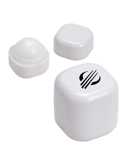White Chap Cube Vanilla Lip Balm w/Baker Group Icon Logo