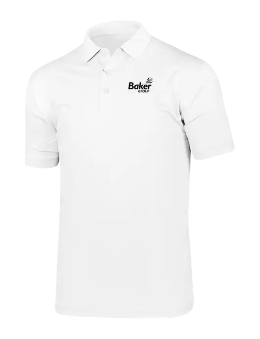 Callaway Vibrant Bright White Ventilated Polo w/Baker Group Logo