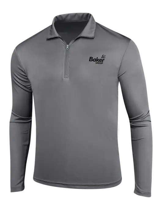 Medium Grey PosiCharge Competitor 1/4 Zip Pullover w/Baker Group Logo