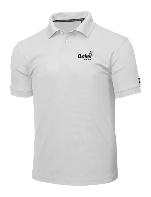 OGIO Bright White Caliber 2.0 Polo w/Baker Group Logo