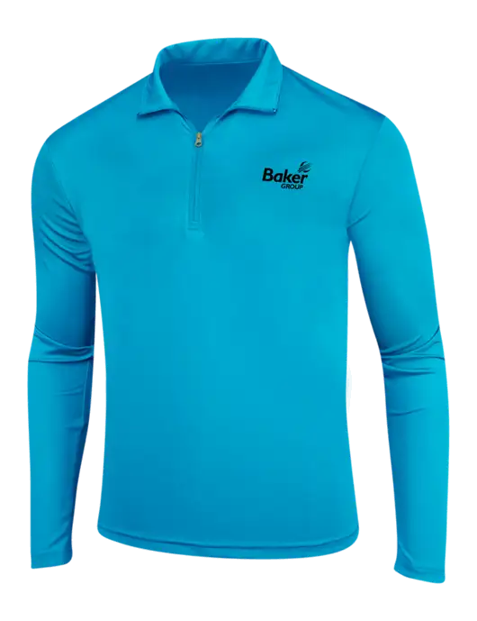 Sapphire Blue PosiCharge Competitor 1/4 Zip Pullover w/Baker Group Logo