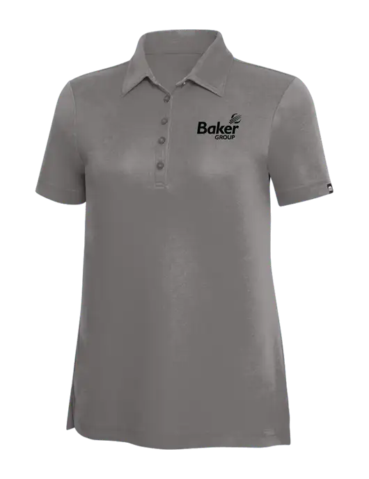 TravisMathew Grey Solid Womens Oceanside Polo w/Baker Group Logo