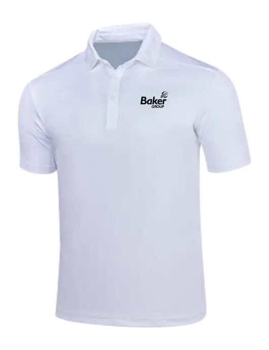 White Posi-UV Pro Polo w/Baker Group Logo