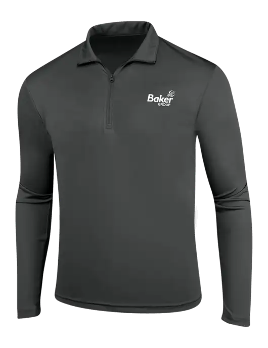 Dark Grey PosiCharge Competitor 1/4 Zip Pullover w/Baker Group Logo