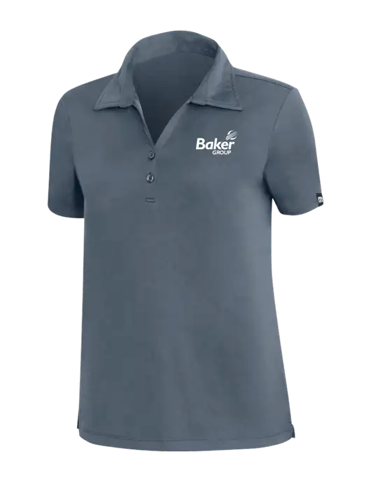 TravisMathew Dark Slate Blue Womens Coto Performance Polo w/Baker Group Logo