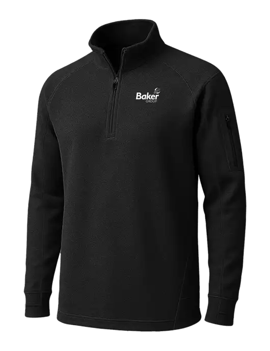 Black Tech Fleece 1/4 Zip Pullover w/Baker Group Logo