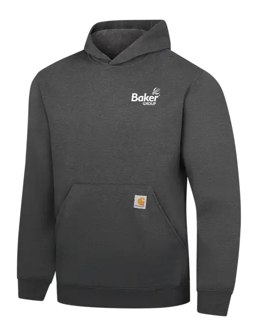 Carhartt Dark Grey Heather Midweight Hooded Sweatshirt w/Baker Group Logo