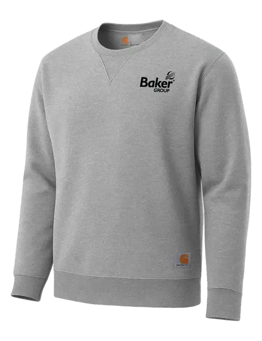 Carhartt Light Grey Heather Midweight Crewneck Sweatshirt w/Baker Group Logo