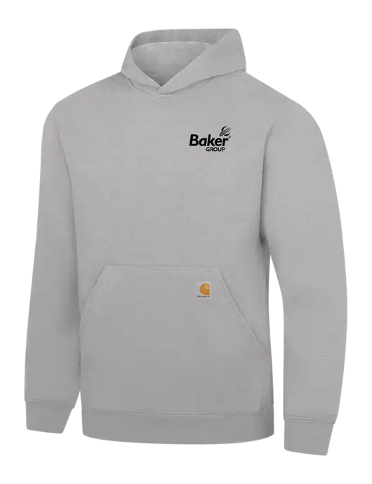 Carhartt Light Grey Heather Midweight Hooded Sweatshirt w/Baker Group Logo