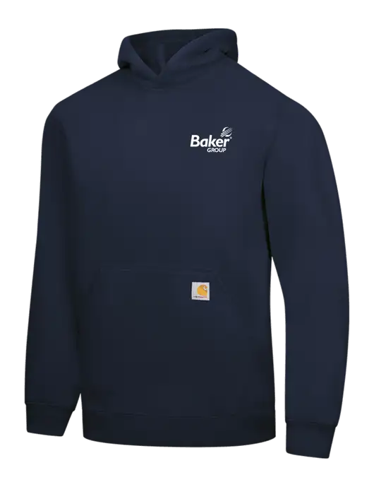 Carhartt Navy Midweight Hooded Sweatshirt w/Baker Group Logo