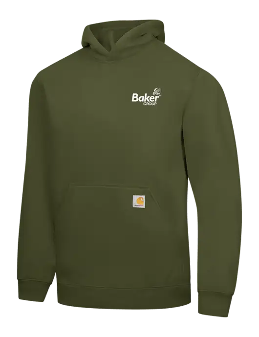 Carhartt Olive Midweight Hooded Sweatshirt w/Baker Group Logo