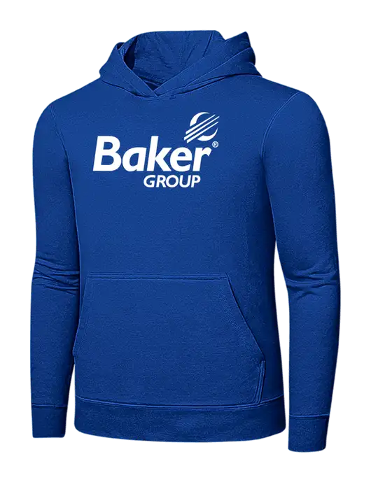 True Royal 7.8 oz Ring Spun Hooded Sweatshirt w/Baker Group Logo