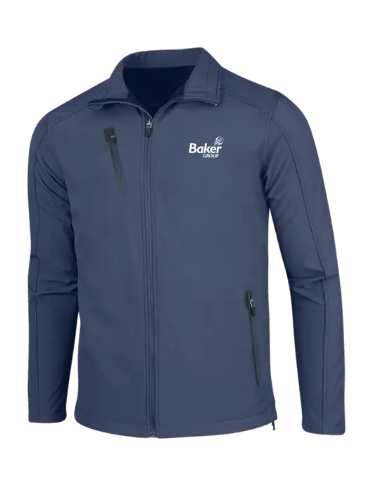 Navy Welded Softshell Jacket w/Baker Group Logo