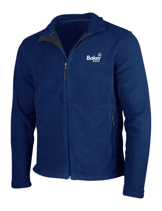 Navy Fleece Jacket w/Baker Group Logo