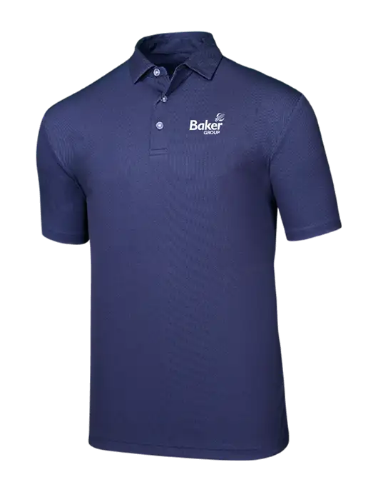Callaway Birdseye Navy Polo w/Baker Group Logo