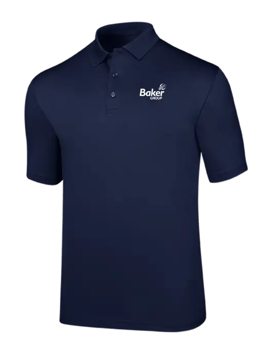 Callaway Opti-Dri Navy Chev Polo w/Baker Group Logo