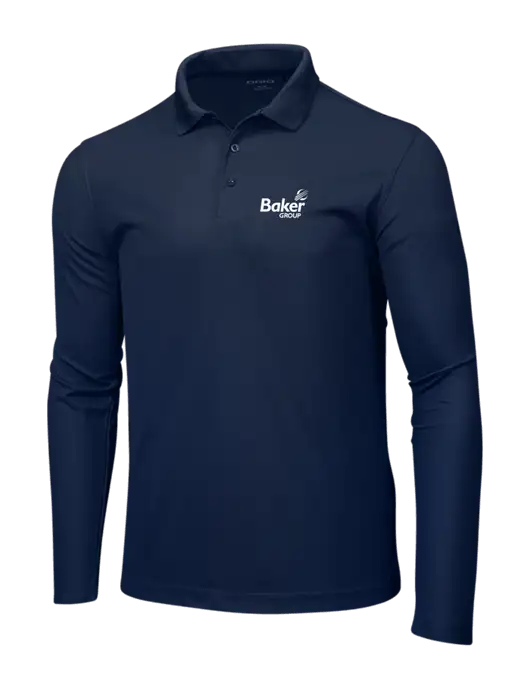 OGIO Navy Caliber 2.0 Long Sleeve Polo w/Baker Group Logo