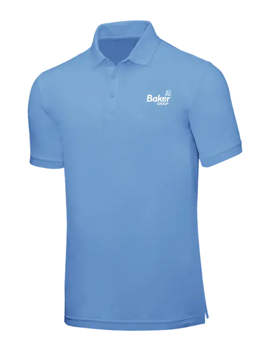 Carolina Blue Core Classic Pique w/Baker Group Logo