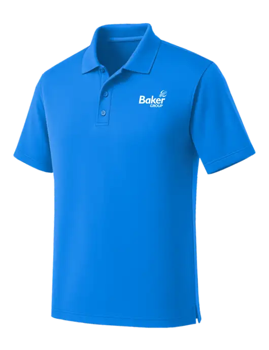 Light Royal Blue Dry Zone UV Micro Mesh Polo w/Baker Group Logo