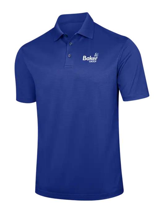 Dark Royal Blue Performance Fine Jacquard Polo w/Baker Group Logo