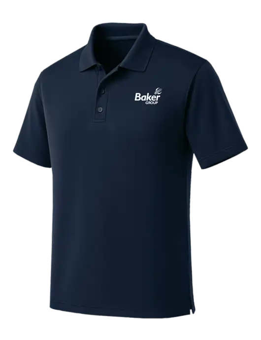 Dark Navy Dry Zone UV Micro Mesh Polo w/Baker Group Logo