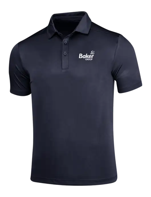 Navy Posi-UV Pro Polo w/Baker Group Logo