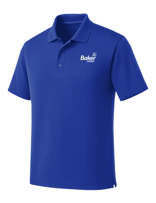 Dark Royal Dry Zone UV Micro Mesh Polo w/Baker Group Logo