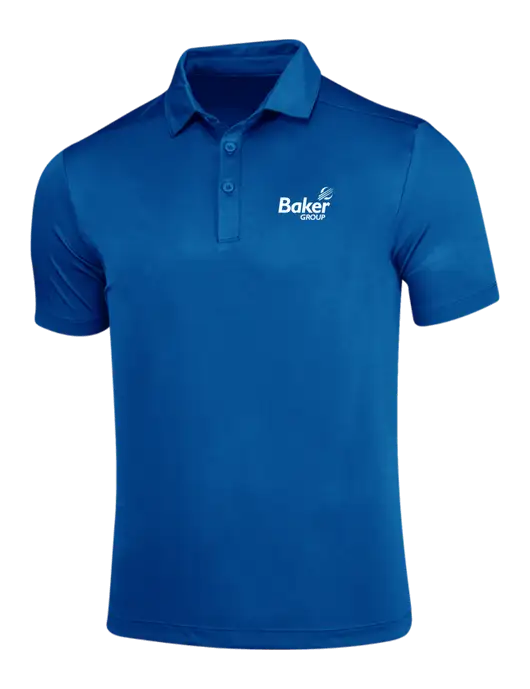 True Royal Posi-UV Pro Polo w/Baker Group Logo
