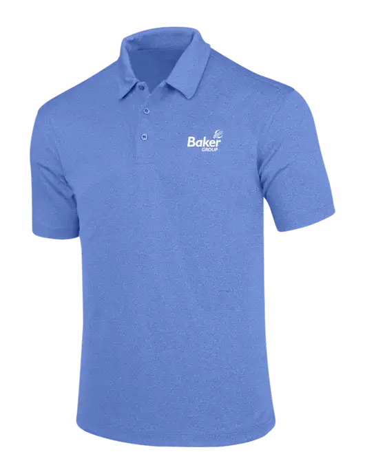 Light Royal Trace Heather Polo w/Baker Group Logo