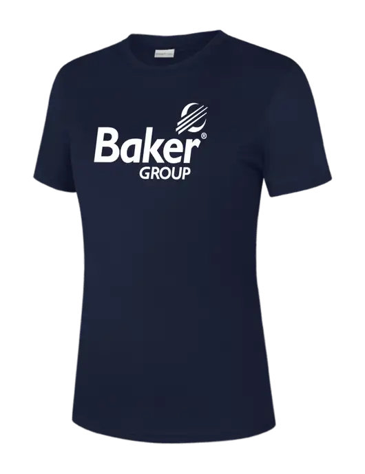 Womens Navy PosiCharge Competitor Tee w/Baker Group Logo