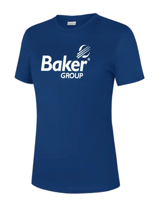 Womens Royal PosiCharge Competitor Tee w/Baker Group Logo