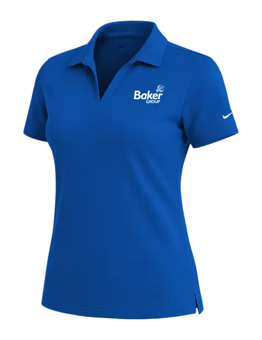 NIKE Royal Womens Dri-Fit Micro Pique Polo w/Baker Group Logo