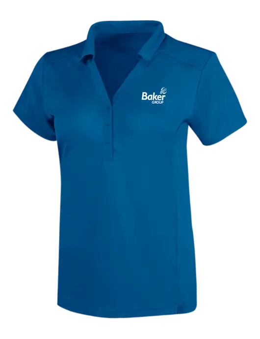 OGIO Royal Blue Womens Framework Polo w/Baker Group Logo