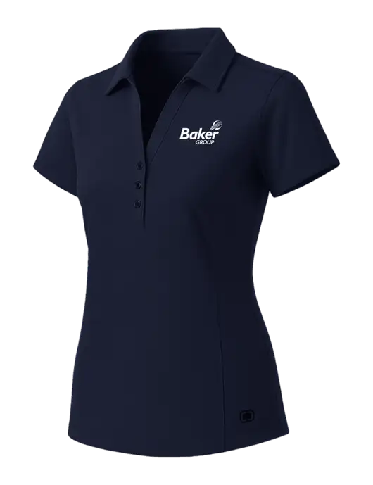 OGIO Womens Navy ONYX Polo w/Baker Group Logo