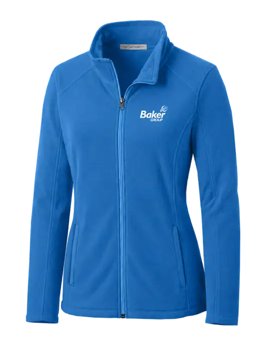 Light Royal Womens Microfleece Jacket w/Baker Group Logo