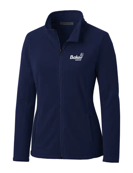 Navy Womens Microfleece Jacket w/Baker Group Logo