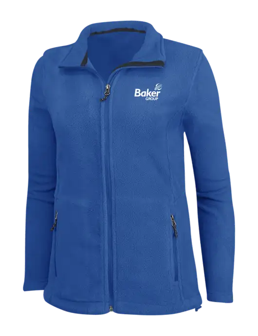 Womens Dark Royal Fleece Jacket w/Baker Group Logo