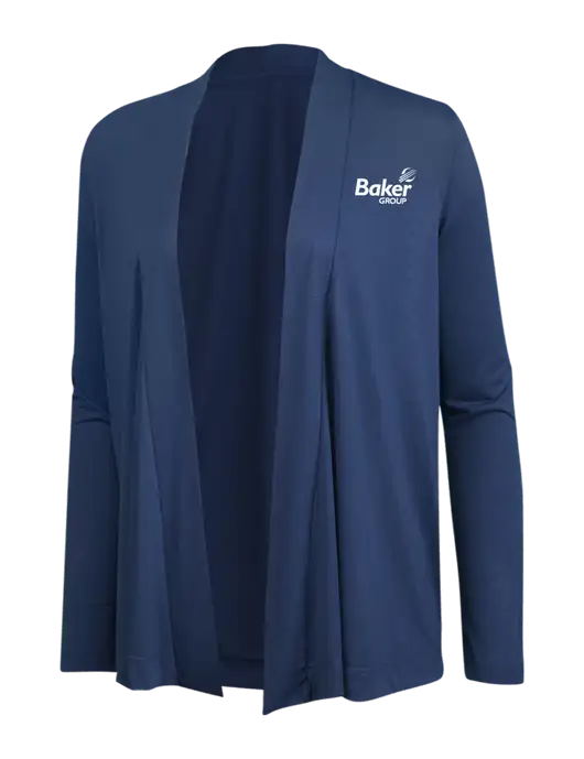 Dusty  Blue Womens Concept Cardigan w/Baker Group Logo
