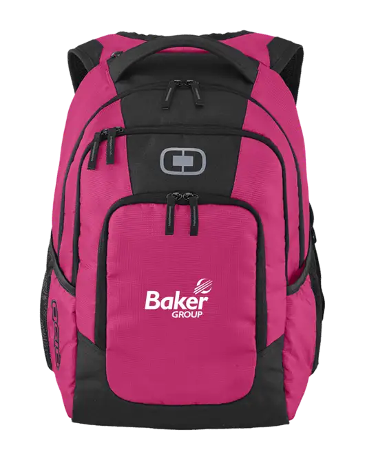 OGIO Flush Pink Logan Laptop Backpack
 w/Baker Group Logo