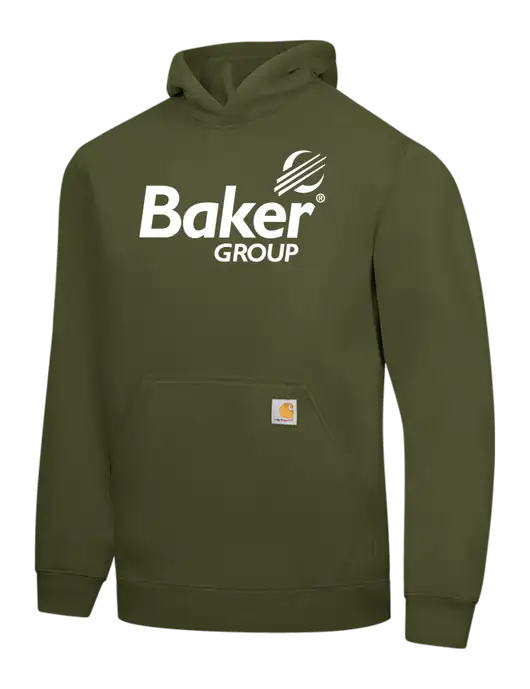 Carhartt Olive Midweight Hooded Sweatshirt w/Baker Group Logo