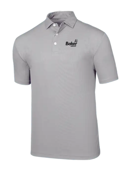 Callaway Birdseye Light Grey Polo w/Baker Group Logo
