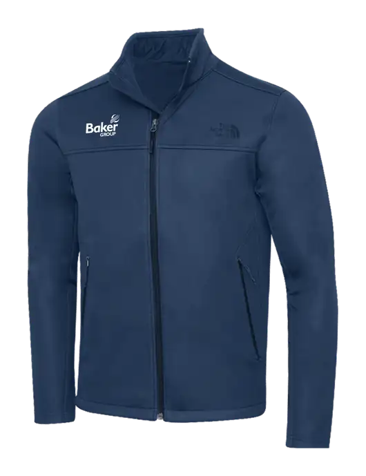 North Face Dark Navy Ridgewall Soft Shell Jacket w/Baker Group Logo