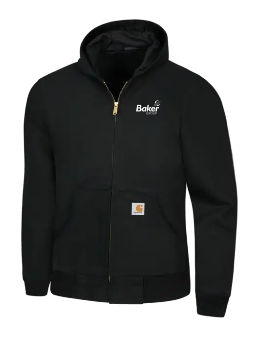 Carhartt Black Thermal Lined Duck Active Jacket w/Baker Group Logo