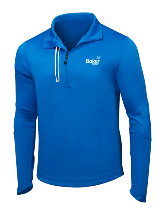 OGIO Electric Blue Endurance Fulcrum 1/4 Zip w/Baker Group Logo