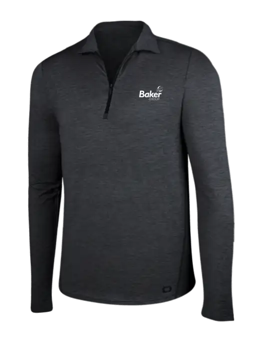 OGIO Blacktop Heather Endurance Force 1/4 Zip w/Baker Group Logo