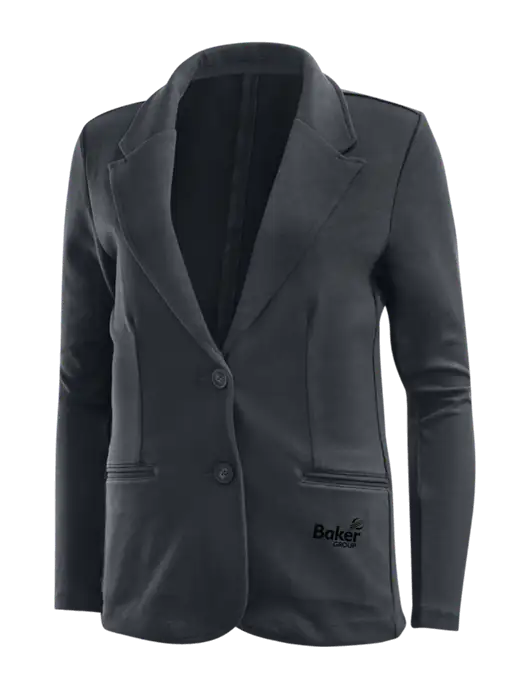 Charcoal Grey Womens Knit Blazer w/Baker Group Logo