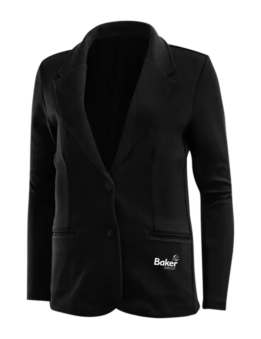 Black Womens Knit Blazer w/Baker Group Logo
