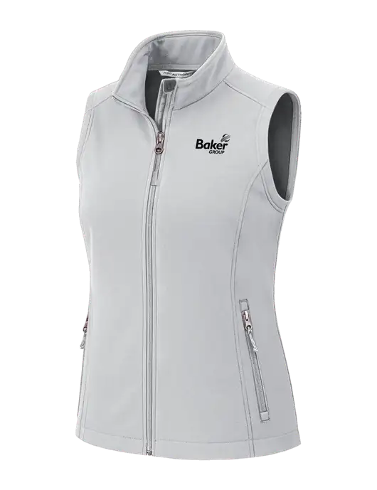 Marshmellow Womens Core Soft Shell Vest w/Baker Group Logo
