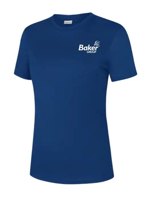 Womens Royal PosiCharge Competitor Tee w/Baker Group Logo