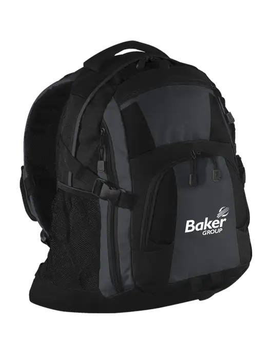 Urban Black/Grey/Black Laptop Backpack w/Baker Group Logo